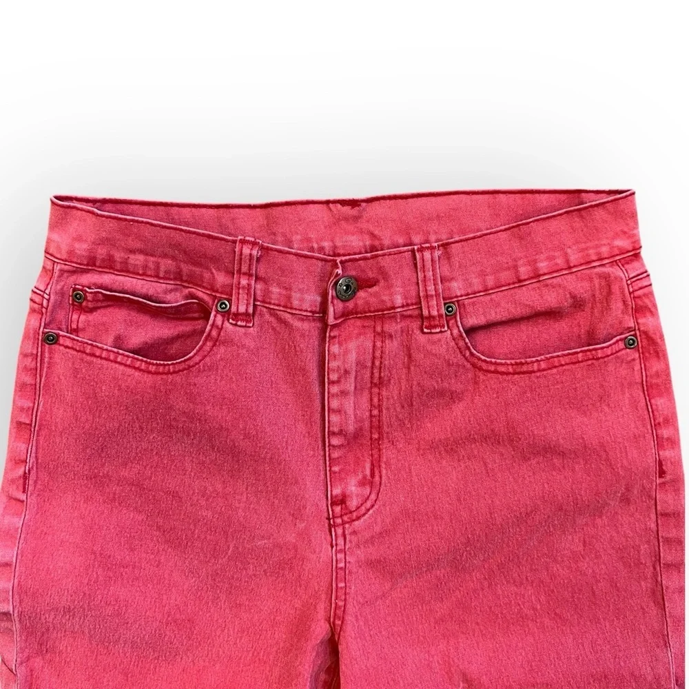 Women's Vintage Pink and Black Lace Panel Bootcut Jeans